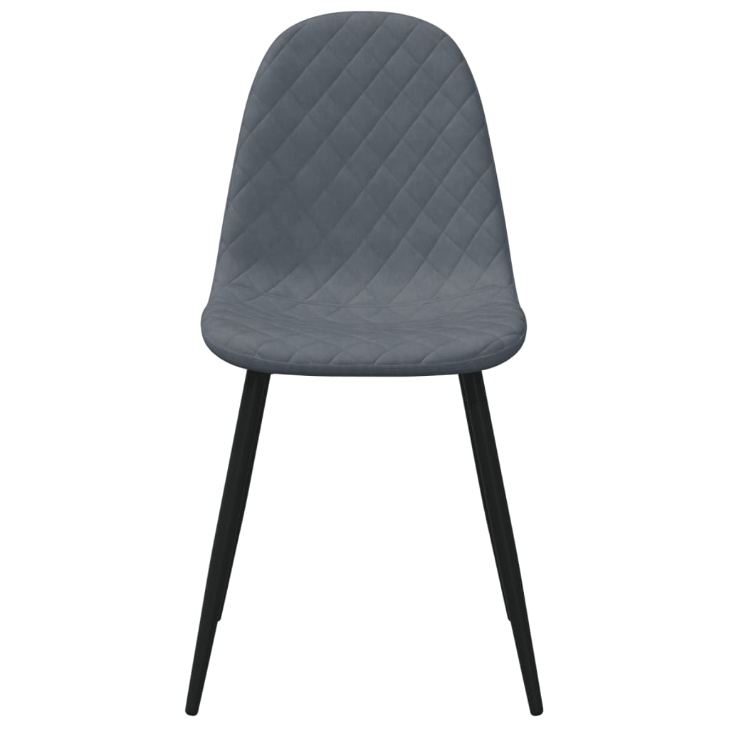 vidaXL Chaises à manger lot de 2 Gris foncé Velours