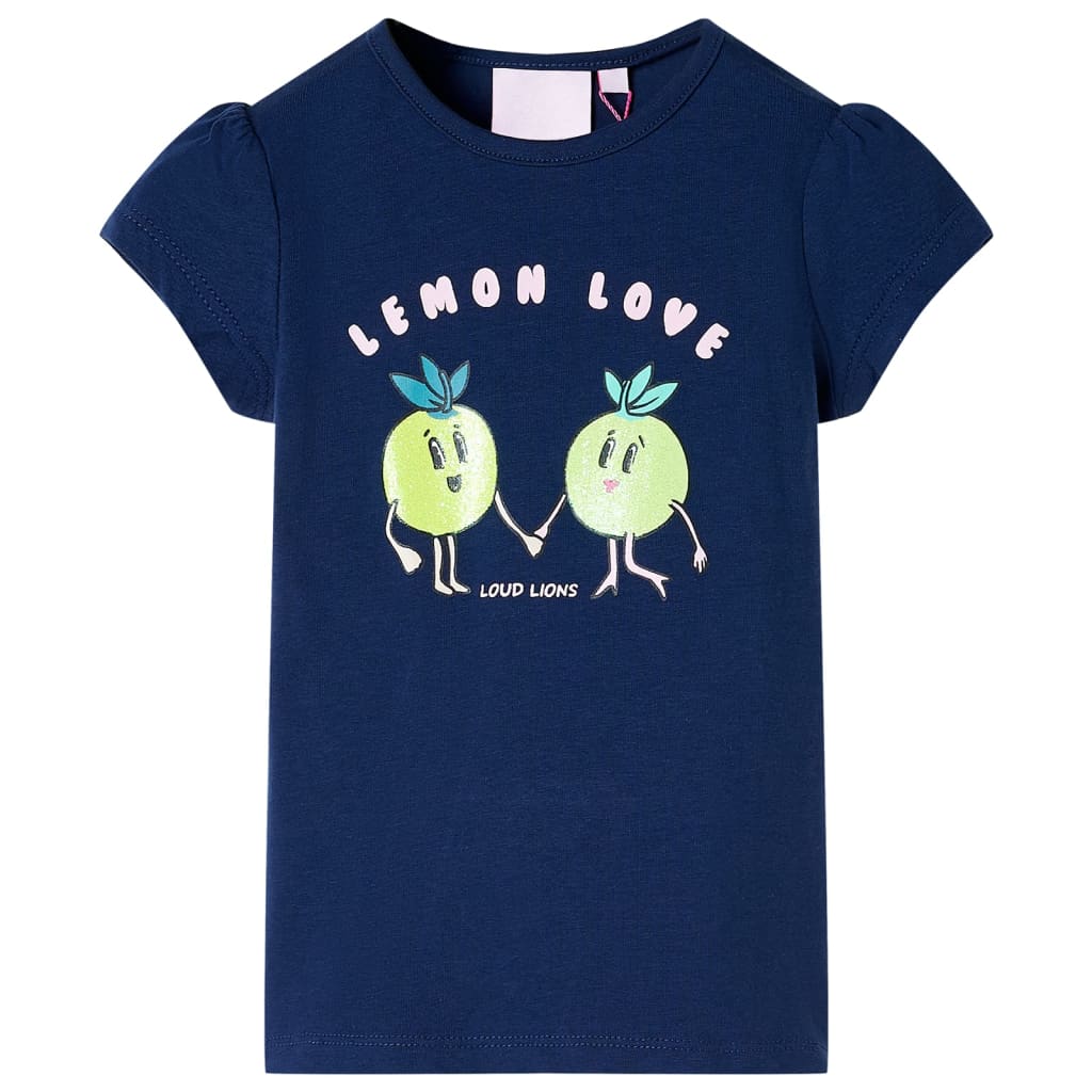 T-shirt pour enfants bleu marine 116