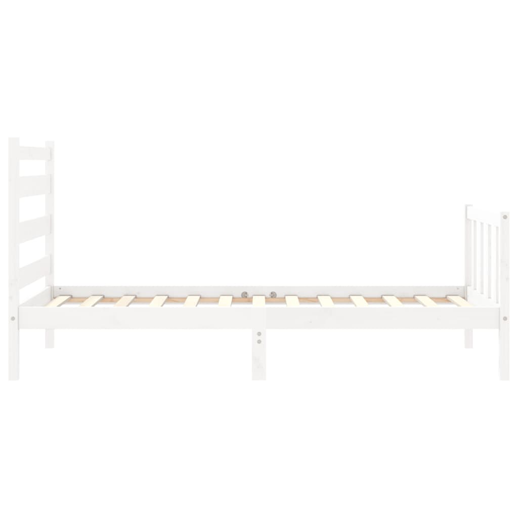 vidaXL Cadre de lit sans matelas blanc 90x200 cm bois de pin massif