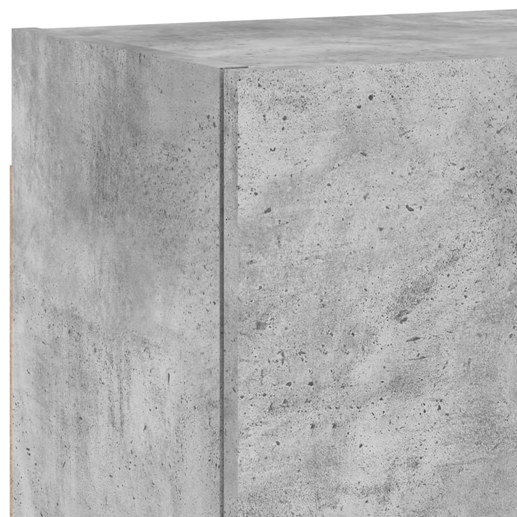 vidaXL Meuble TV mural gris béton 40,5x30x40 cm bois d'ingénierie