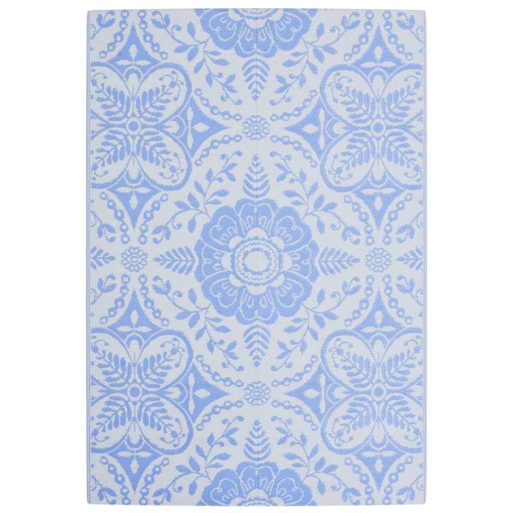 vidaXL Tapis d'extérieur bleu azuré 140x200 cm PP