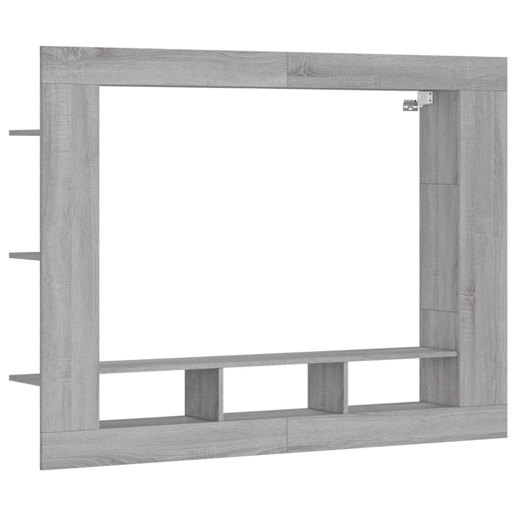 vidaXL Meuble TV sonoma gris 152x22x113 cm bois d'ingénierie