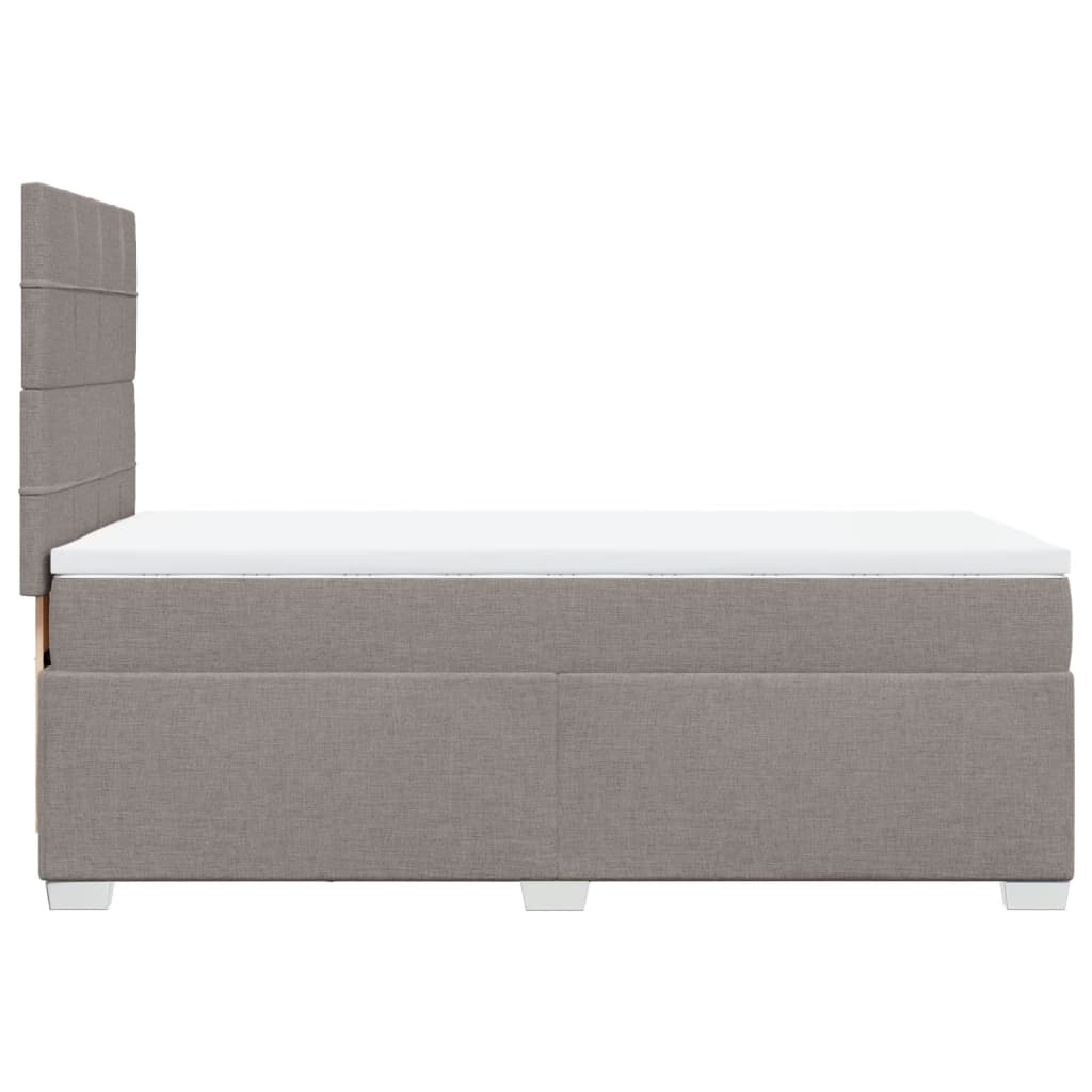 vidaXL Sommier à lattes de lit avec matelas Taupe 80x200 cm Tissu