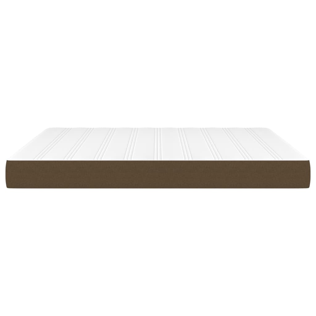 vidaXL Matelas de lit à ressorts ensachés Marron foncé 180x200x20 cm