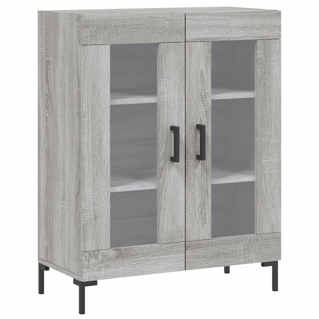 vidaXL Buffet haut Sonoma gris 69,5x34x180 cm Bois d'ingénierie