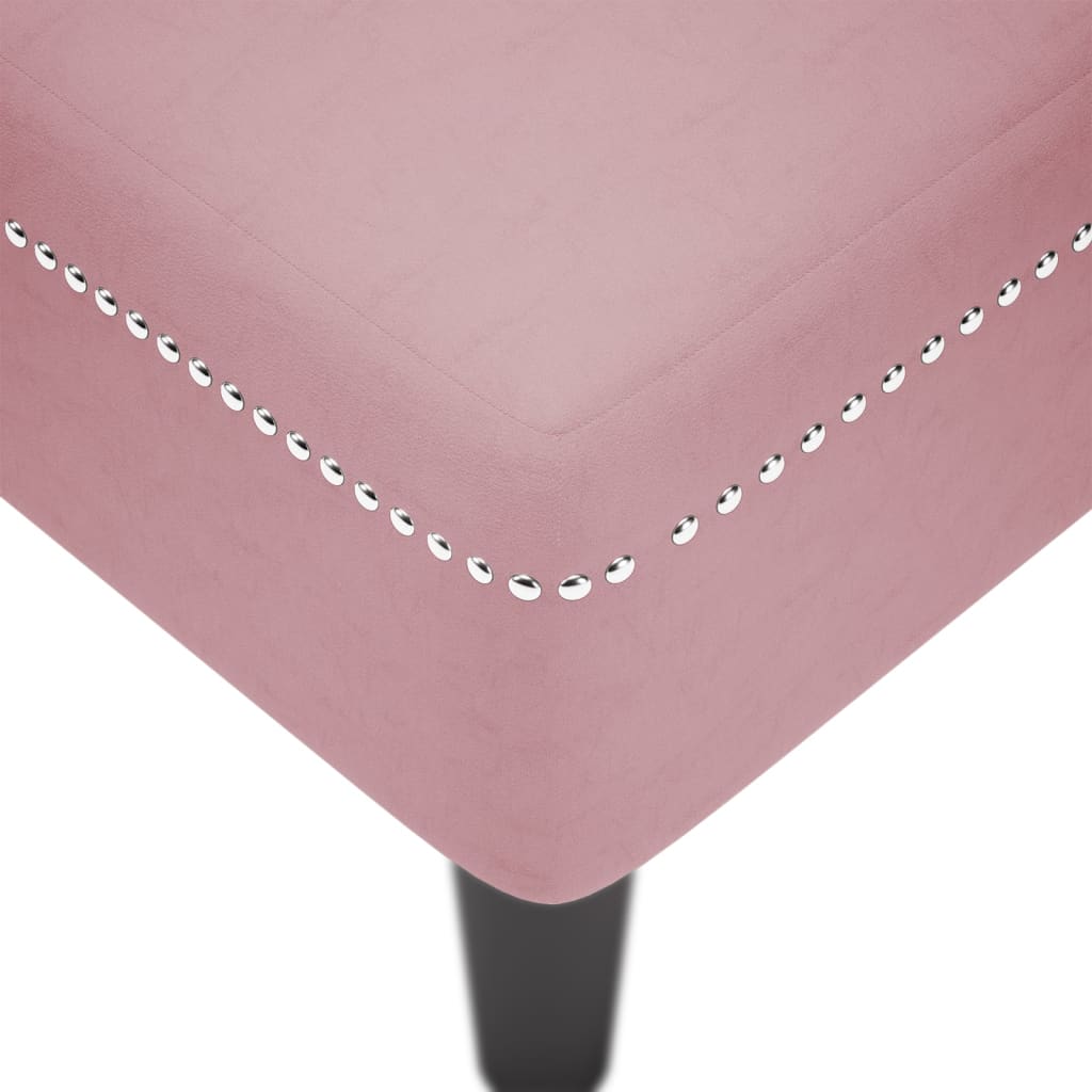 vidaXL Fauteuil long avec coussin et accoudoir droit rose velours