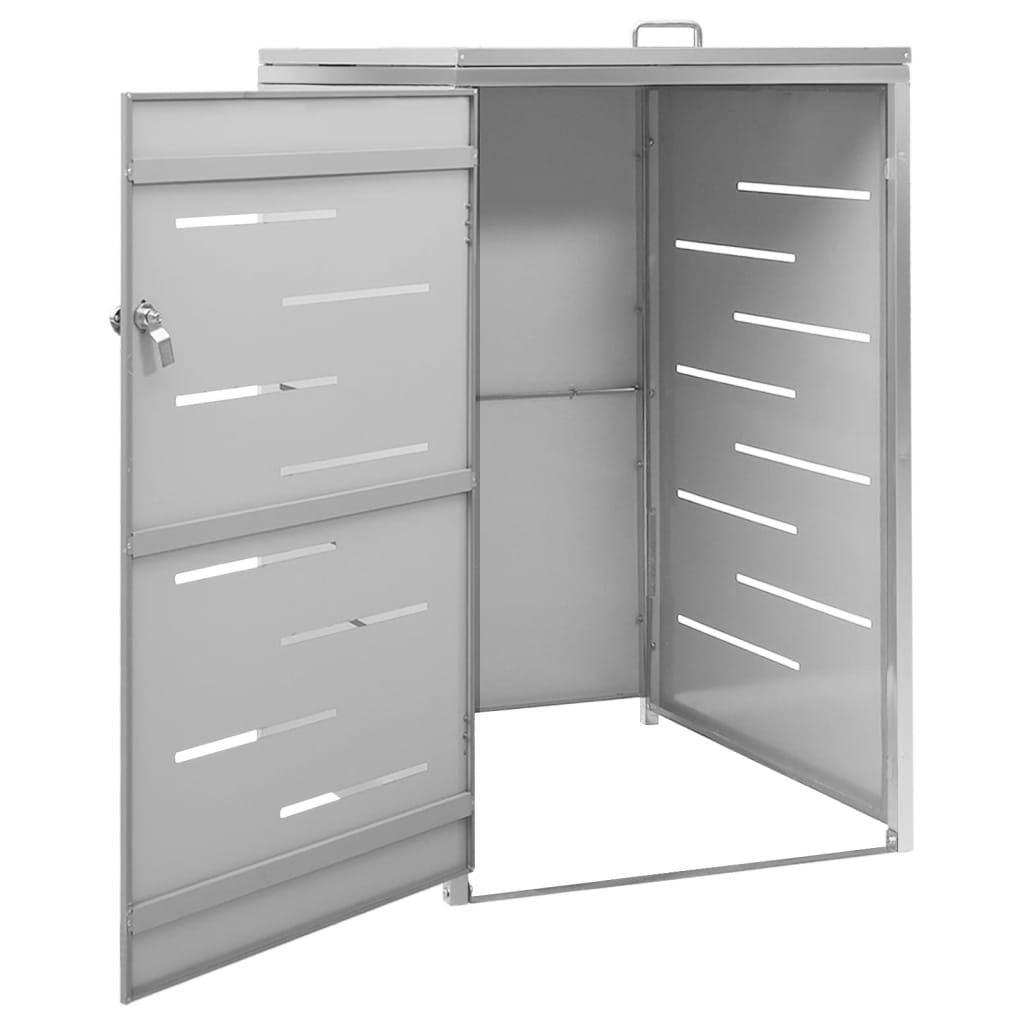 vidaXL Abri pour poubelle 69x77,5x112,5 cm Inox