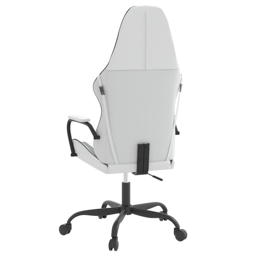 vidaXL Chaise de jeu Blanc et noir Similicuir