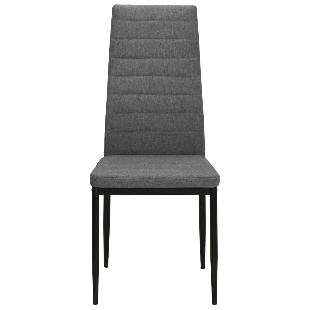 vidaXL Chaises à manger lot de 4 gris clair tissu