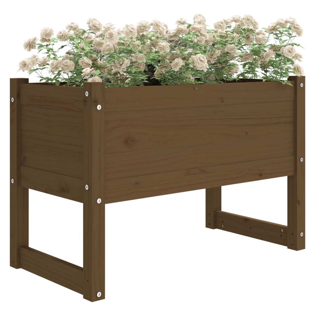 vidaXL Jardinière Marron miel 78x40x52 cm Bois massif de pin