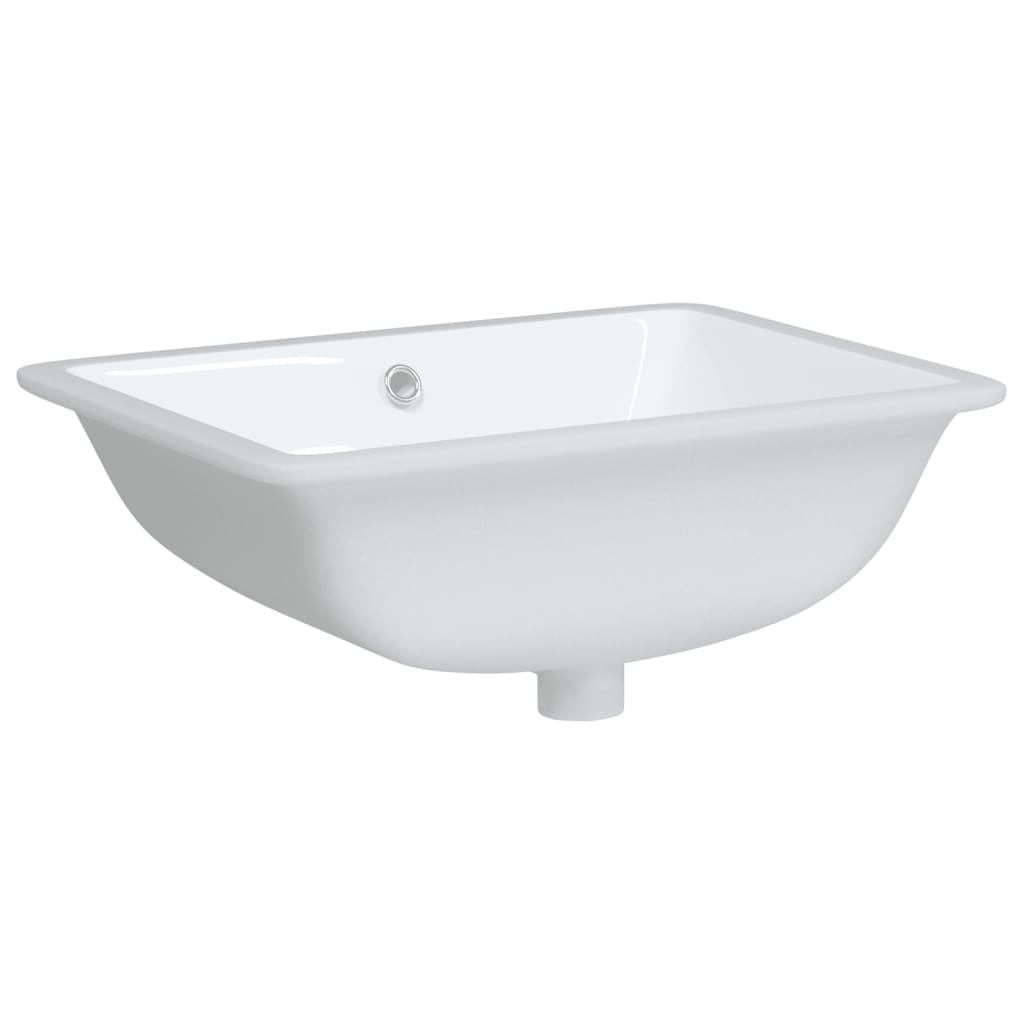 vidaXL Évier salle de bain blanc rectangulaire céramique