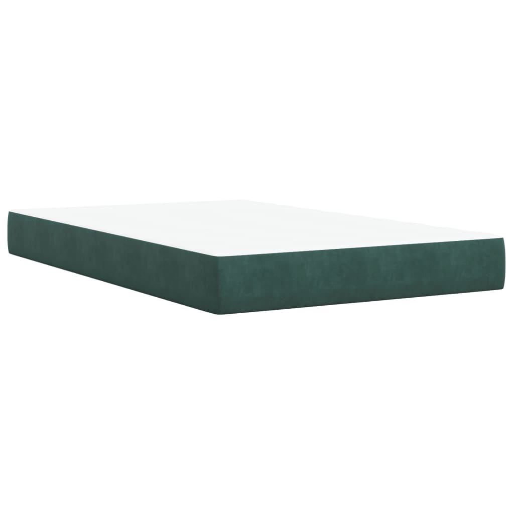 vidaXL Sommier à lattes de lit avec matelas vert foncé 120x190 cm