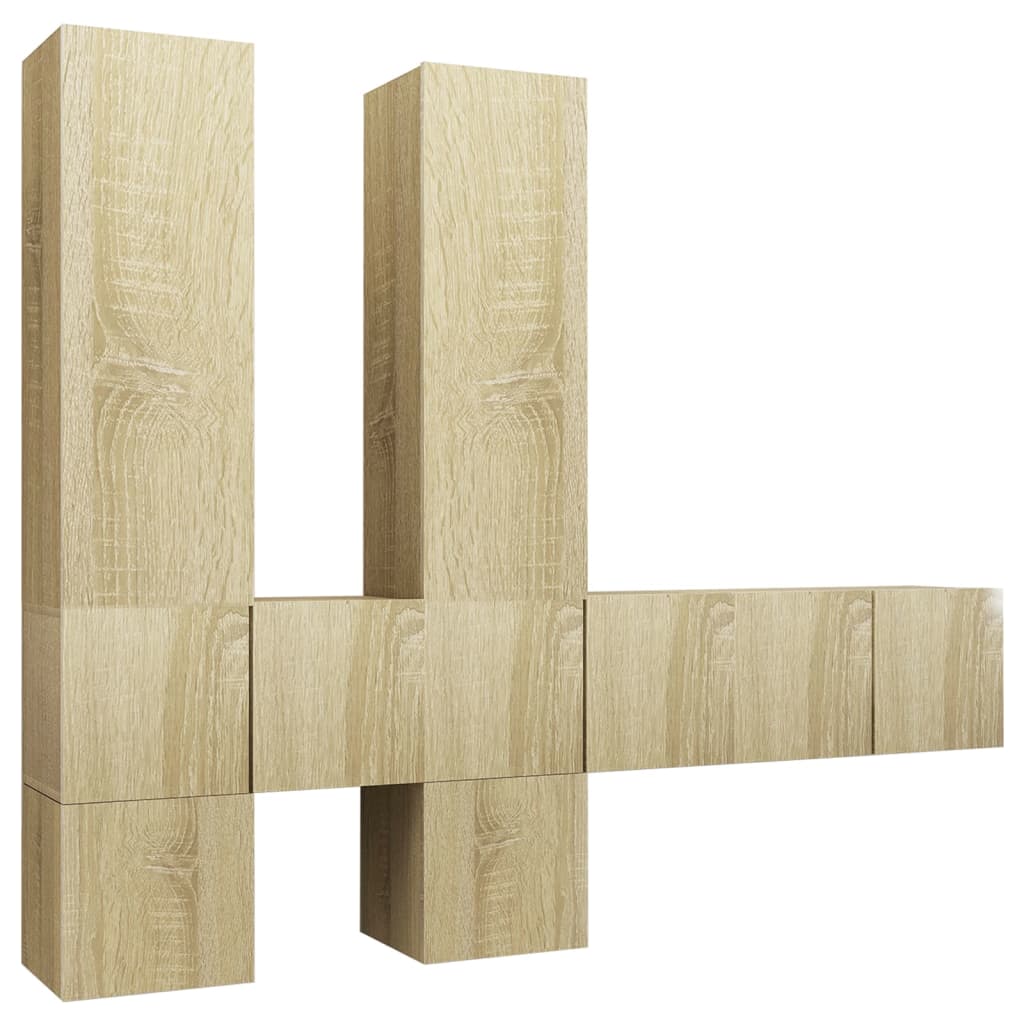 vidaXL Ensemble de meubles TV 7 pcs Chêne sonoma Bois d'ingénierie