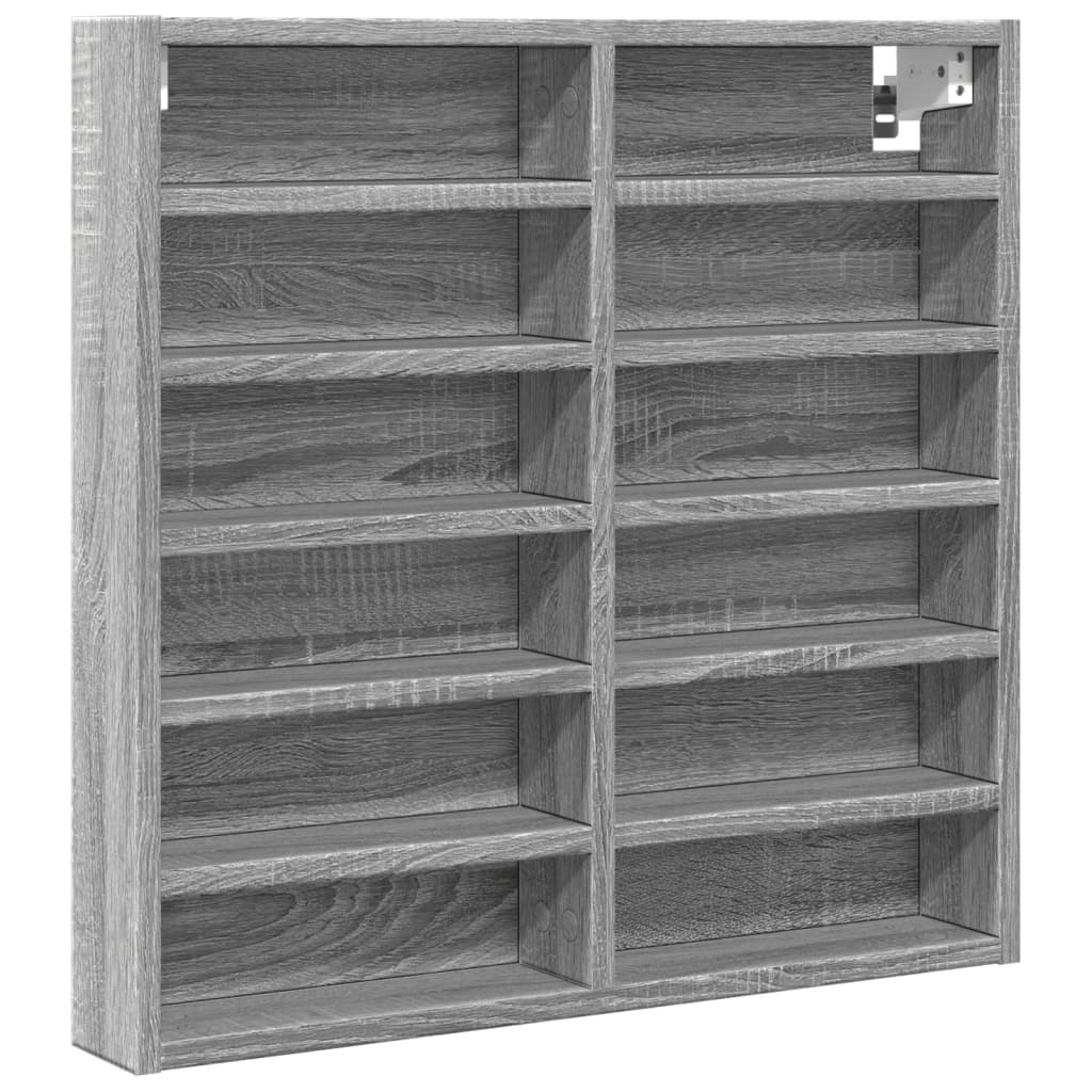 vidaXL Armoire à vitrine sonoma gris 60x8,5x58 cm bois d'ingénierie