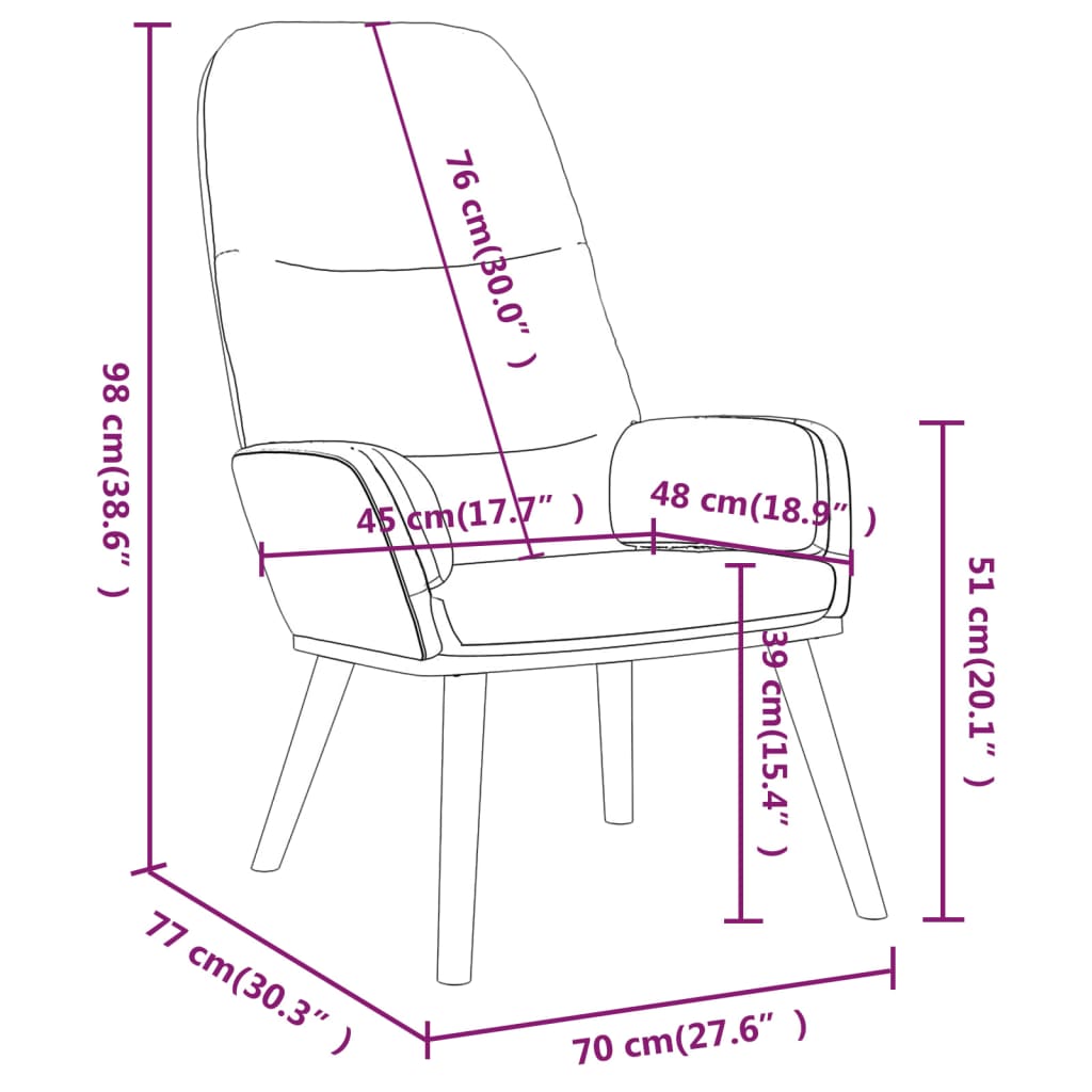 vidaXL Chaise de relaxation avec tabouret Noir Tissu