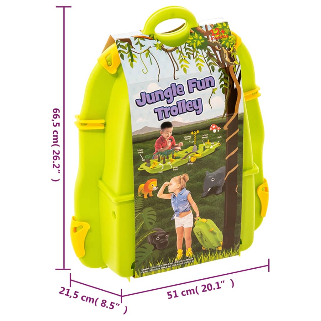 vidaXL Chariot de loisirs aquatique Jungle 51x21,5x66,5 cm PP