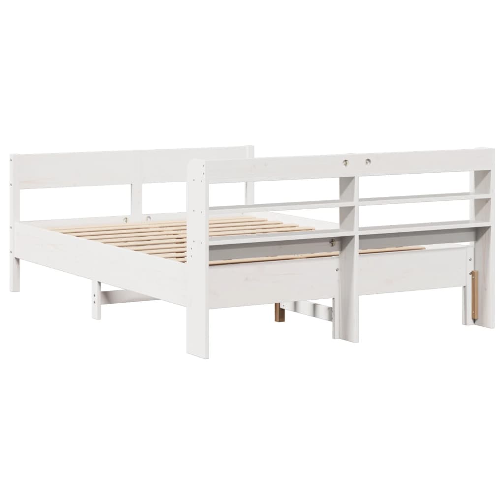 vidaXL Cadre de lit sans matelas blanc 120x190 cm bois de pin massif