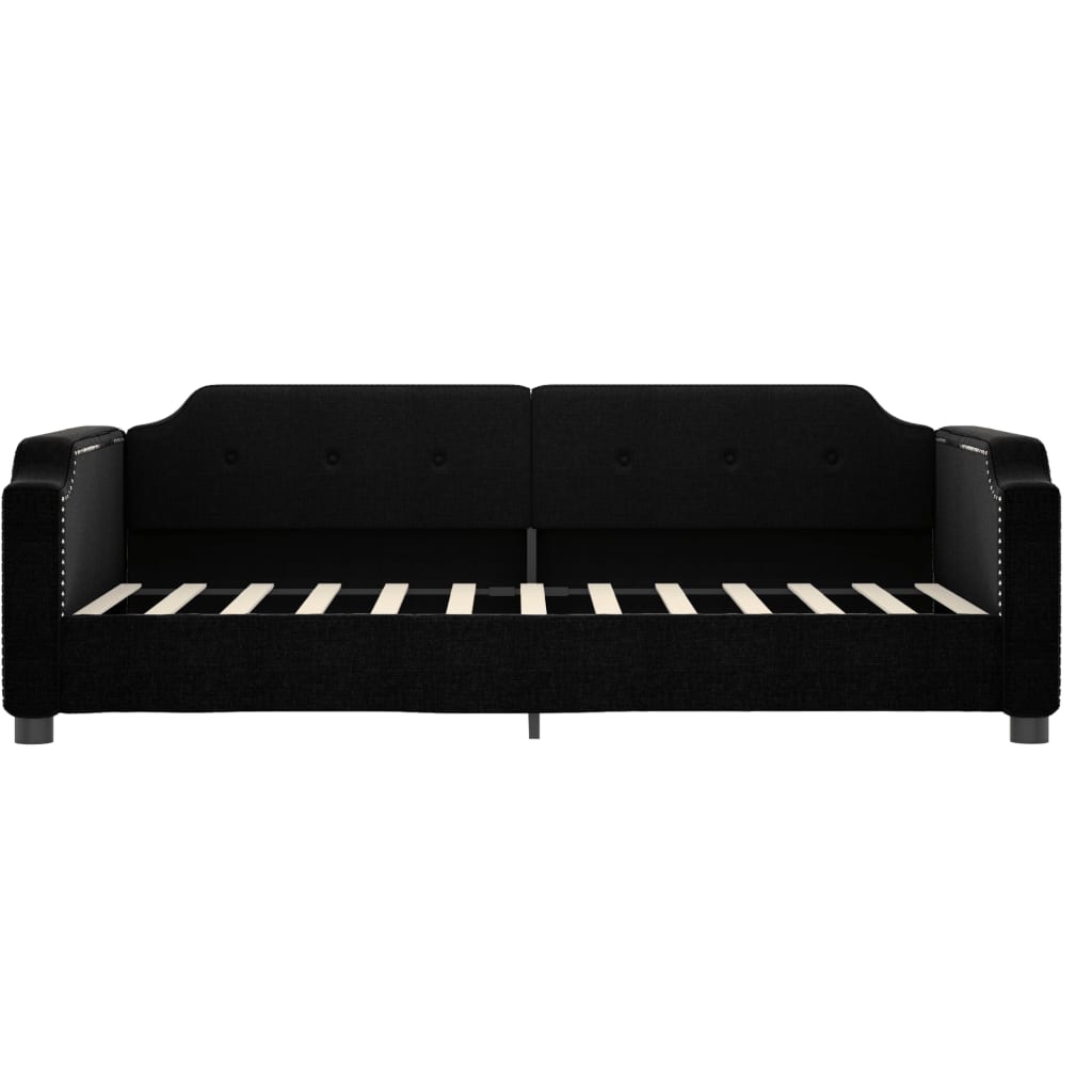 vidaXL Lit de repos sans matelas noir 80x200 cm tissu