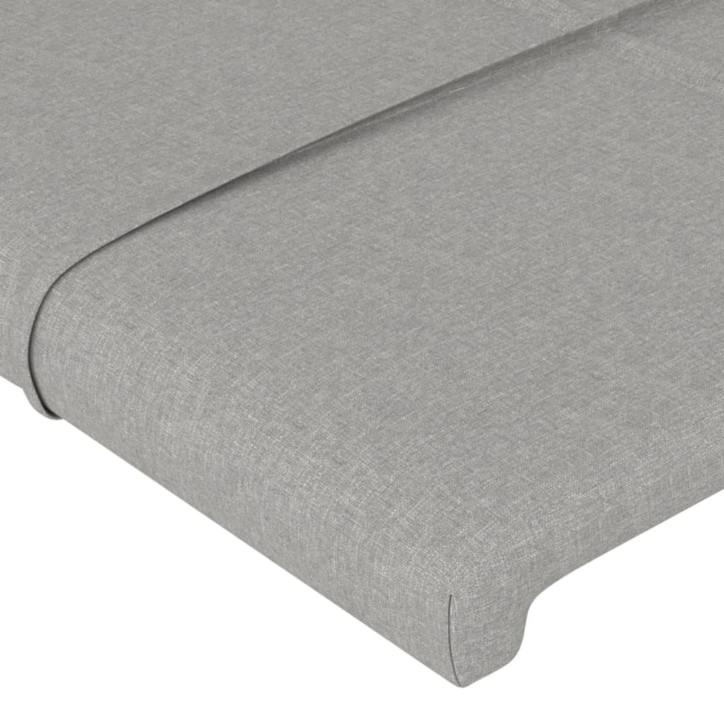 vidaXL Têtes de lit 2 pcs Gris clair 90x5x78/88 cm Tissu