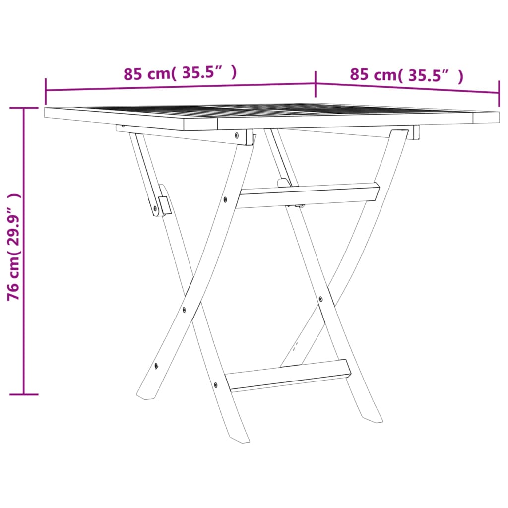 vidaXL Ensemble à manger de jardin 5 pcs Bois de teck massif