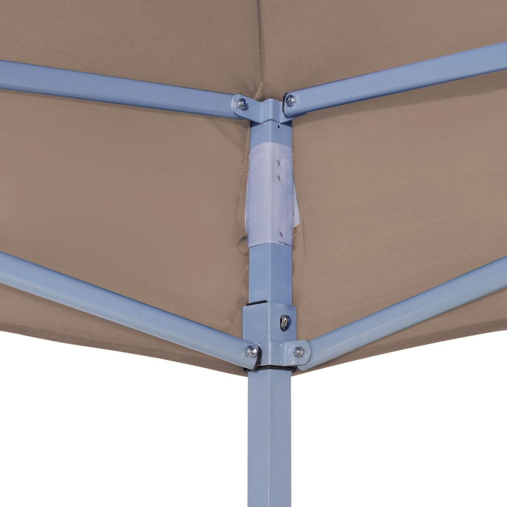 vidaXL Toit de tente de réception 3x3 m Taupe 270 g/m²