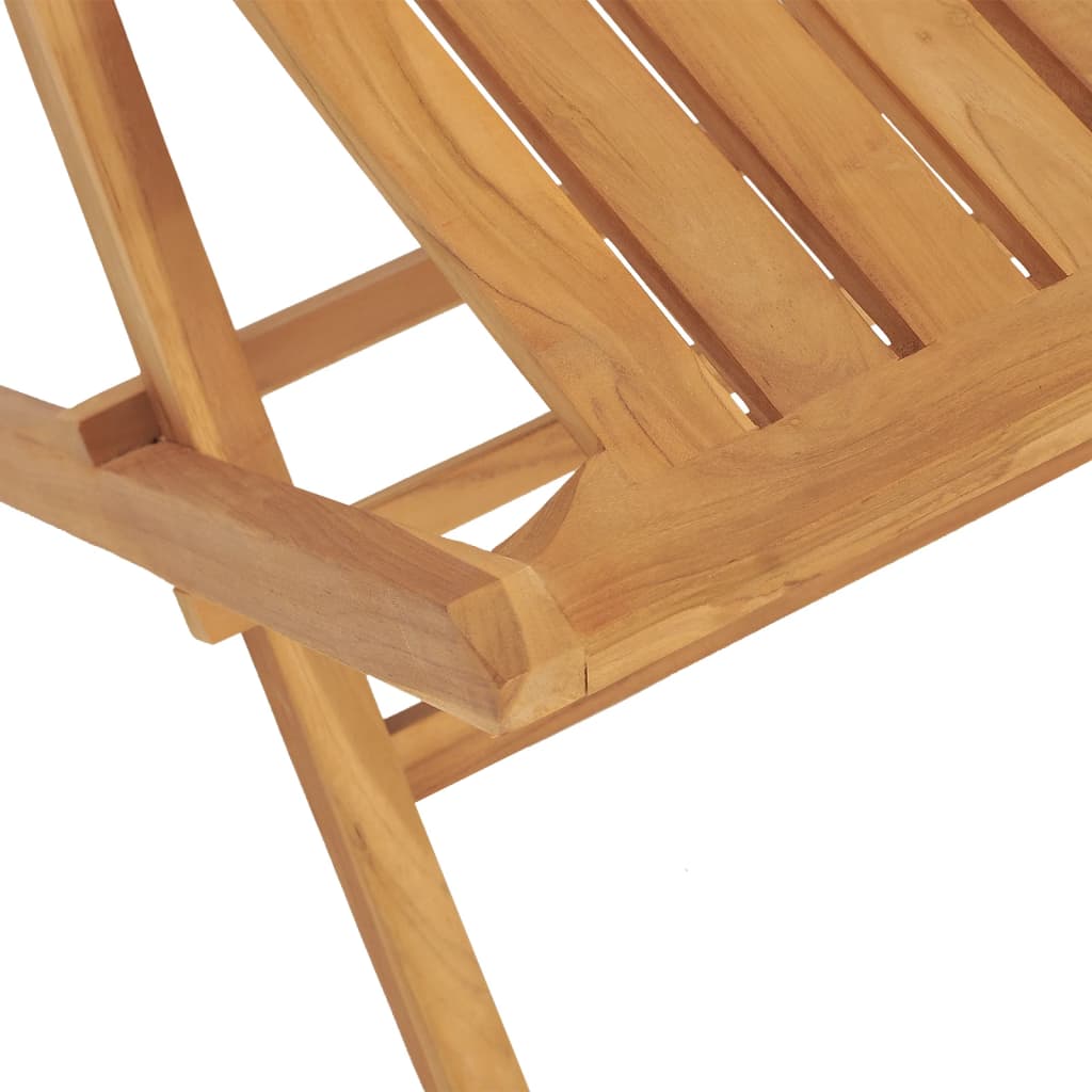 vidaXL Chaises de jardin pliantes lot de 8 47x47x89cm bois massif teck