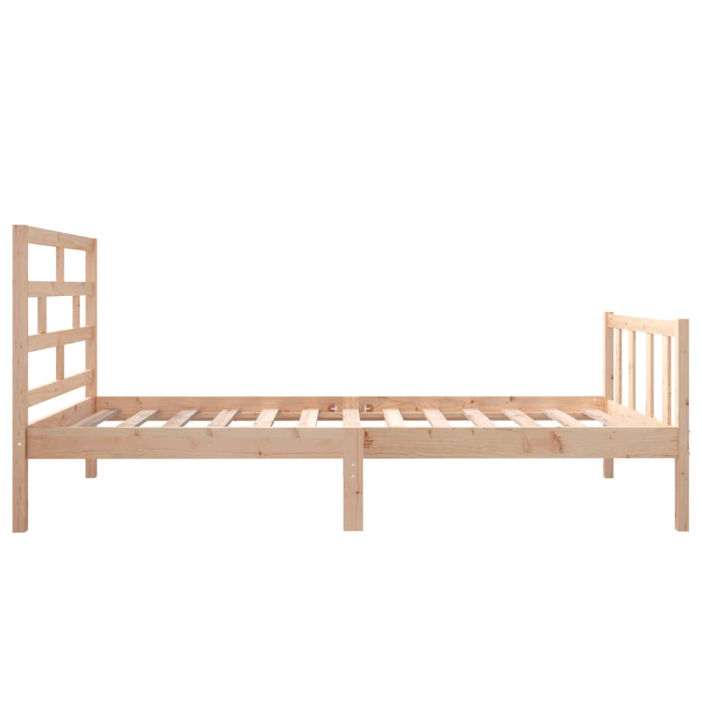 vidaXL Cadre de lit bois de pin massif 75x190 cm petit simple