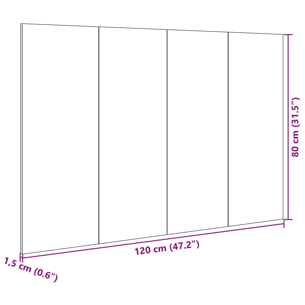 vidaXL Tête de lit avec armoires chêne sonoma 120 cm bois d'ingénierie