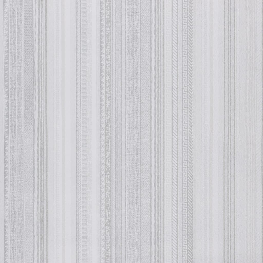 vidaXL Papier peint 3D motif de rayures gris 10x0,53 m non tissé