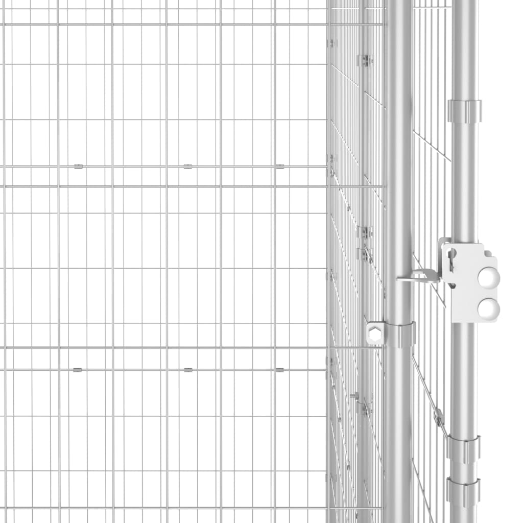 vidaXL Chenil extérieur Acier galvanisé avec toit 26,62 m²