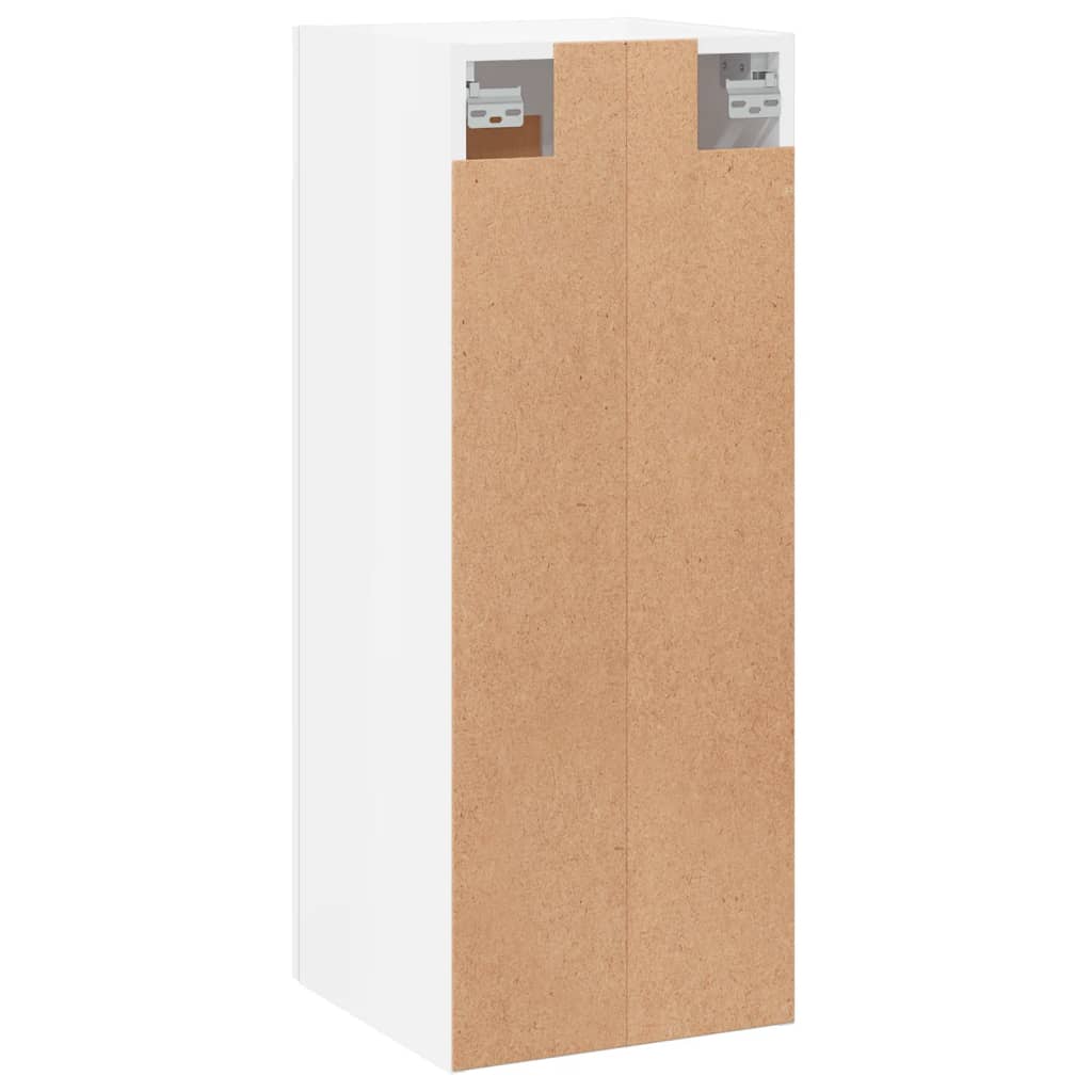 vidaXL Armoire murale blanc brillant 34,5x34x90 cm bois d'ingénierie