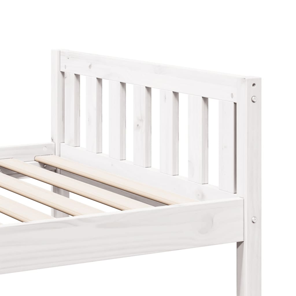 vidaXL Lit pour enfants sans matelas blanc 75x190cm bois de pin massif