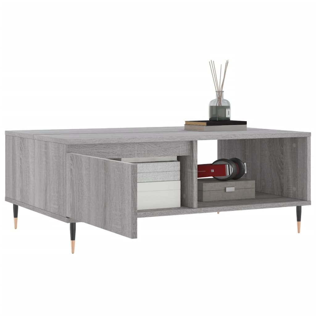 vidaXL Table basse sonoma gris 90x60x35 cm bois d'ingénierie