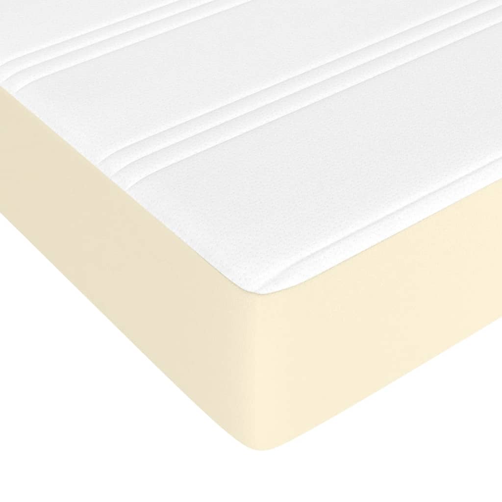 vidaXL Matelas de lit à ressorts ensachés Crème 140x190x20 cm