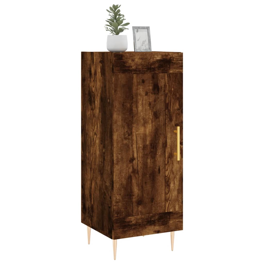 vidaXL Buffet Chêne fumé 34,5x34x90 cm Bois d'ingénierie