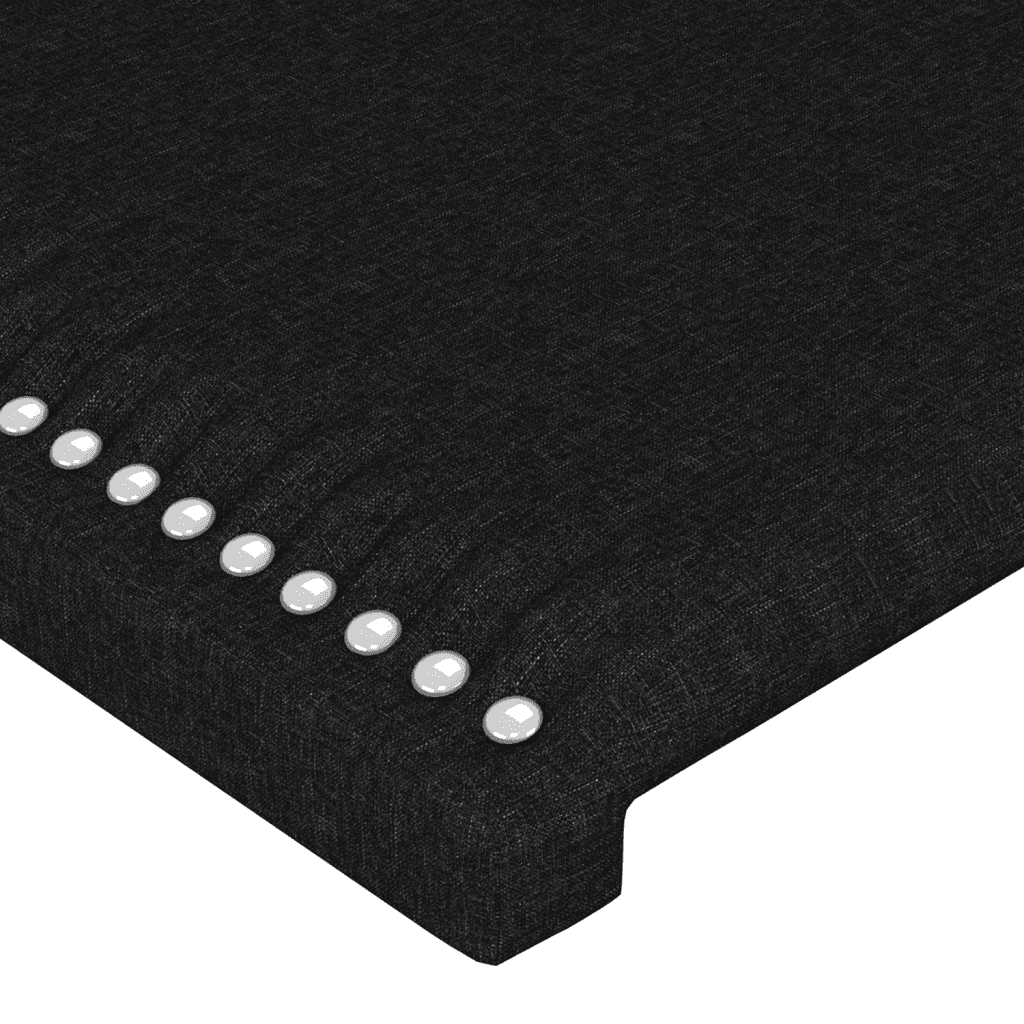 vidaXL Sommier à lattes de lit avec matelas Noir 180x200 cm Tissu