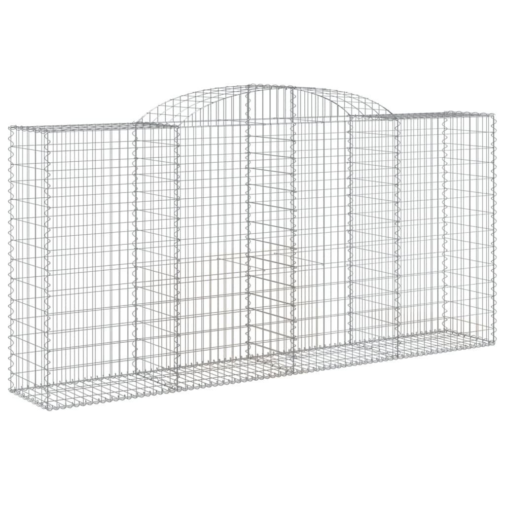 vidaXL Paniers à gabions arqués 10 pcs 300x50x140/160 cm fer galvanisé