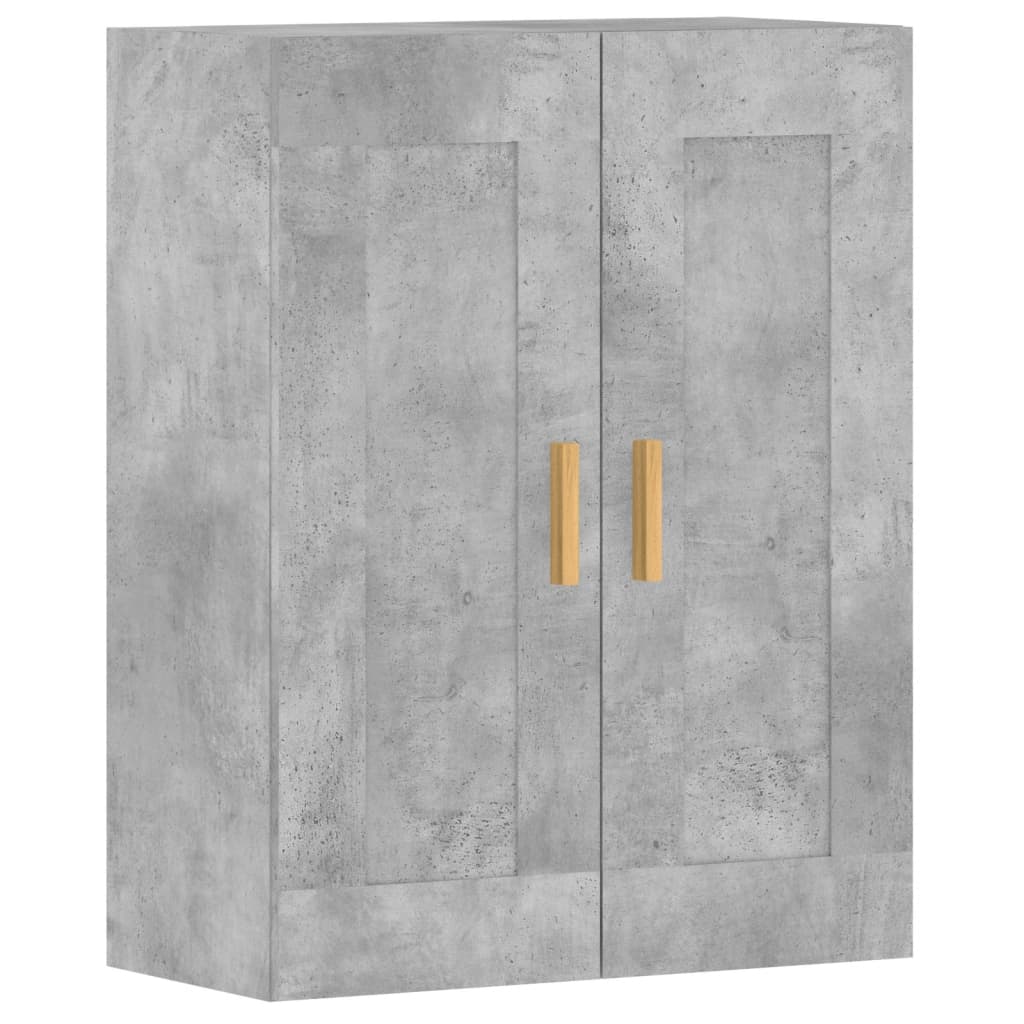 vidaXL Armoires murales 2 pcs gris béton bois d'ingénierie