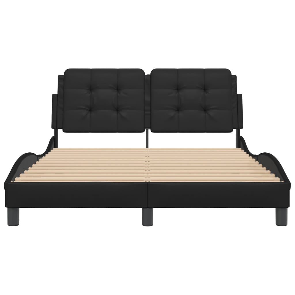 vidaXL Cadre de lit sans matelas noir 120x200 cm similicuir