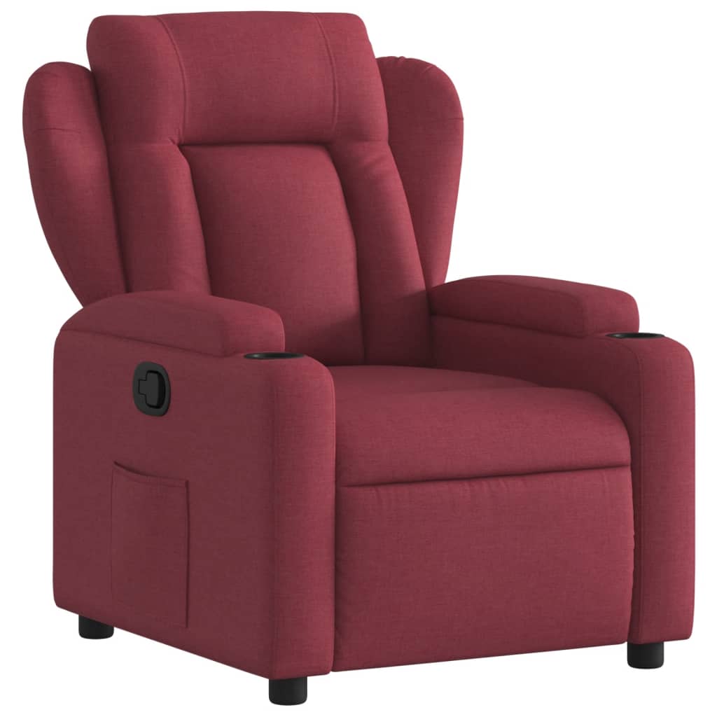 vidaXL Fauteuil inclinable Rouge bordeaux Tissu