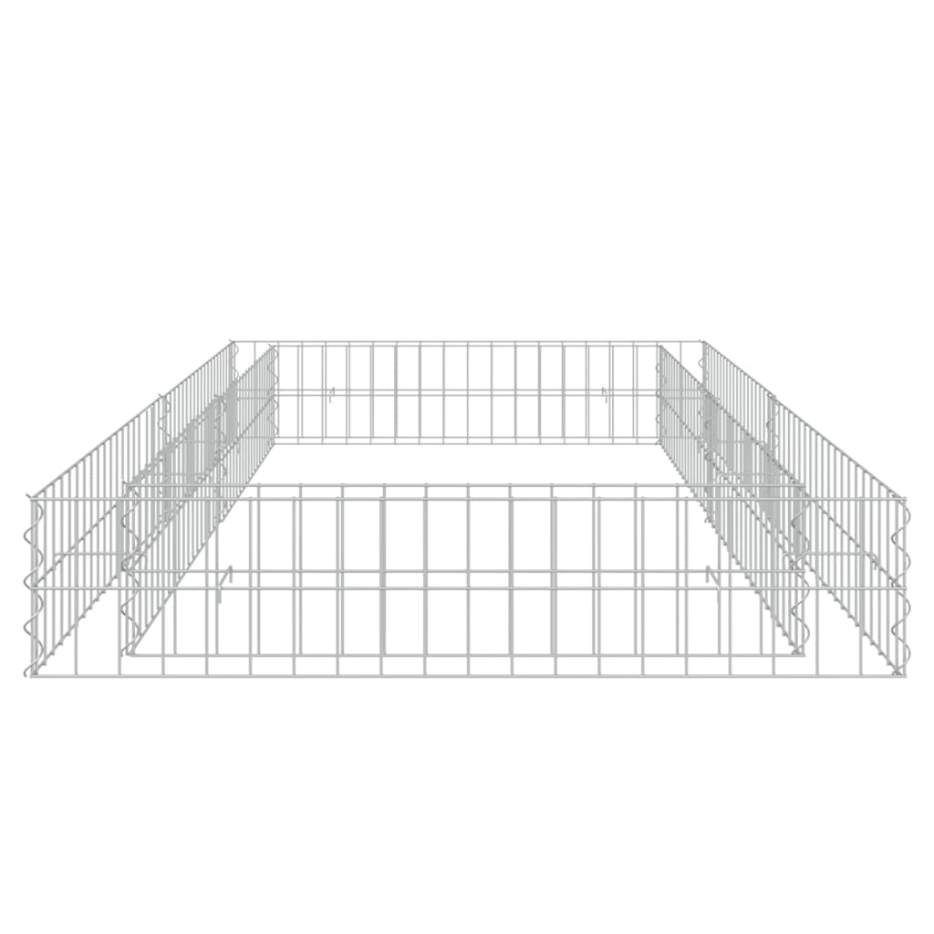 vidaXL Lit surélevé à gabion Acier galvanisé 200x100x20 cm