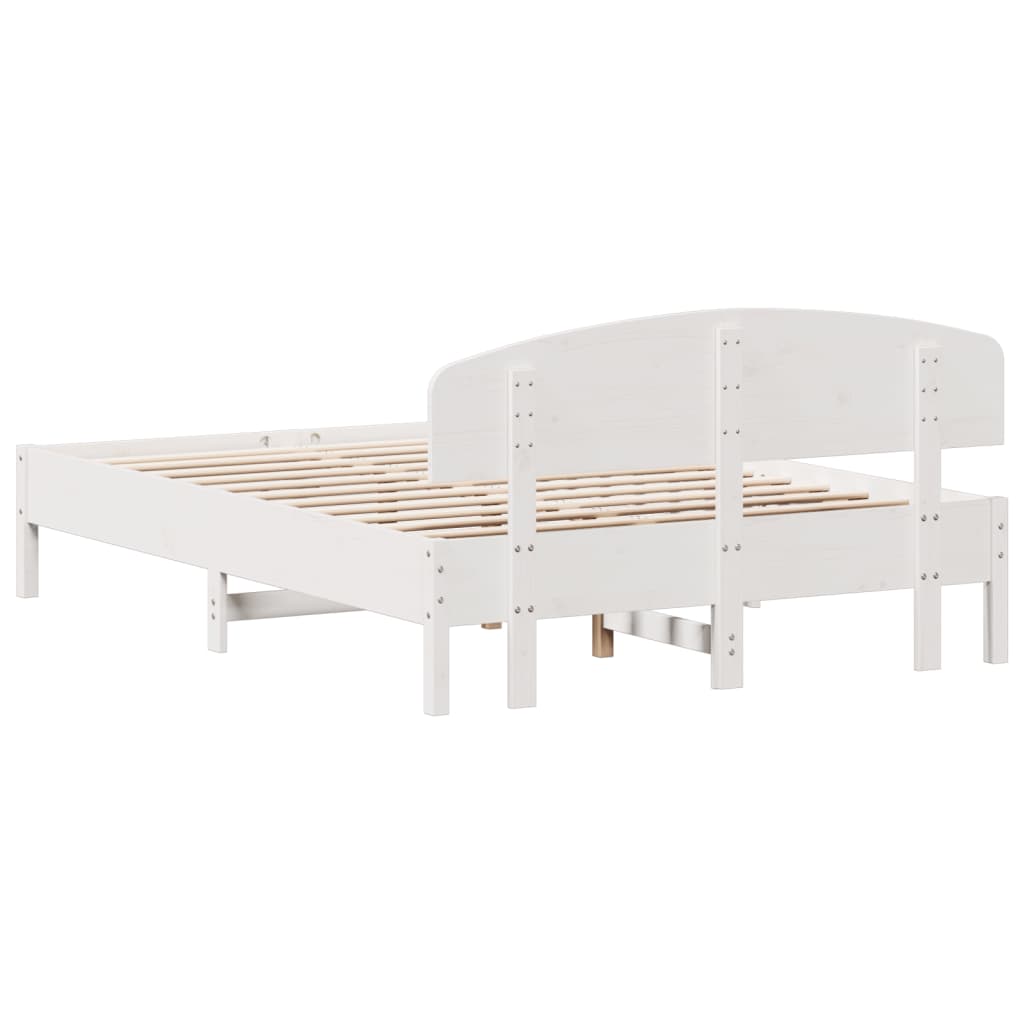 vidaXL Cadre de lit sans matelas blanc 120x200 cm bois de pin massif