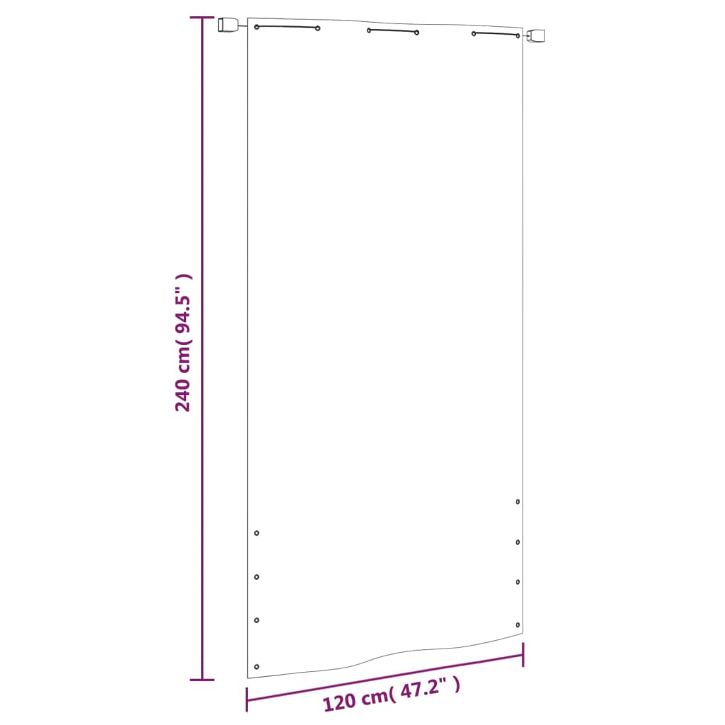 vidaXL Écran de balcon Vert clair 120x240 cm Tissu Oxford