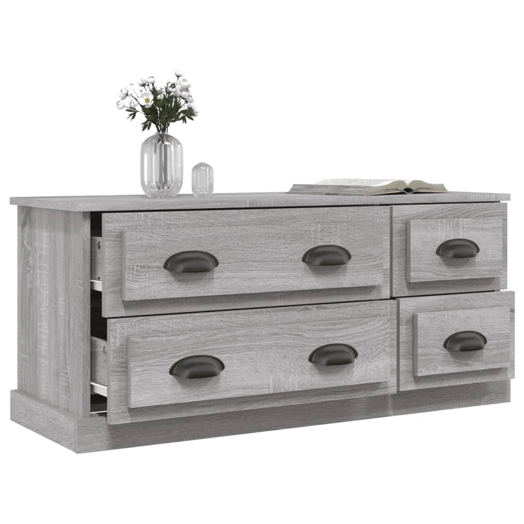 vidaXL Meuble TV sonoma gris 100x35,5x45 cm bois d'ingénierie