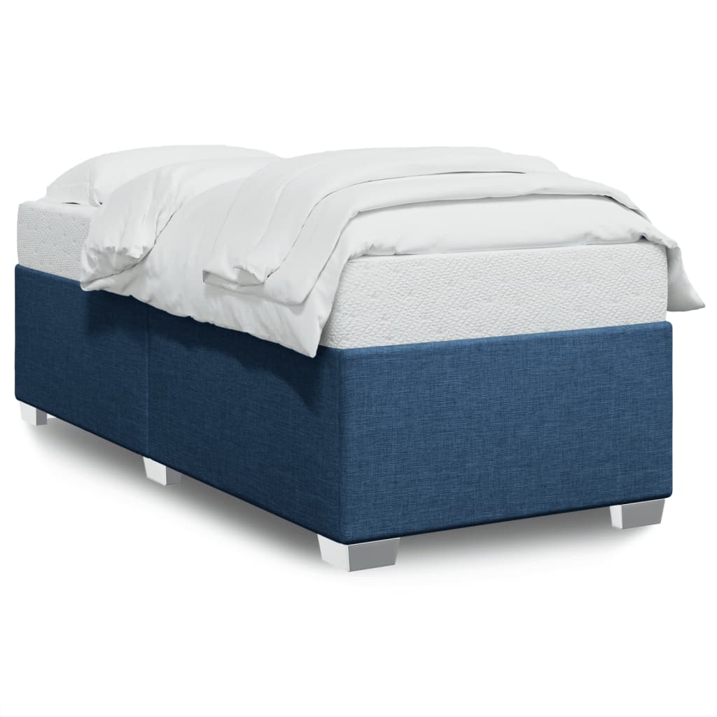 vidaXL Cadre de lit sans matelas bleu 90x190 cm tissu