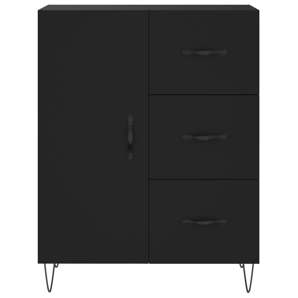 vidaXL Buffet haut Noir 69,5x34x180 cm Bois d'ingénierie