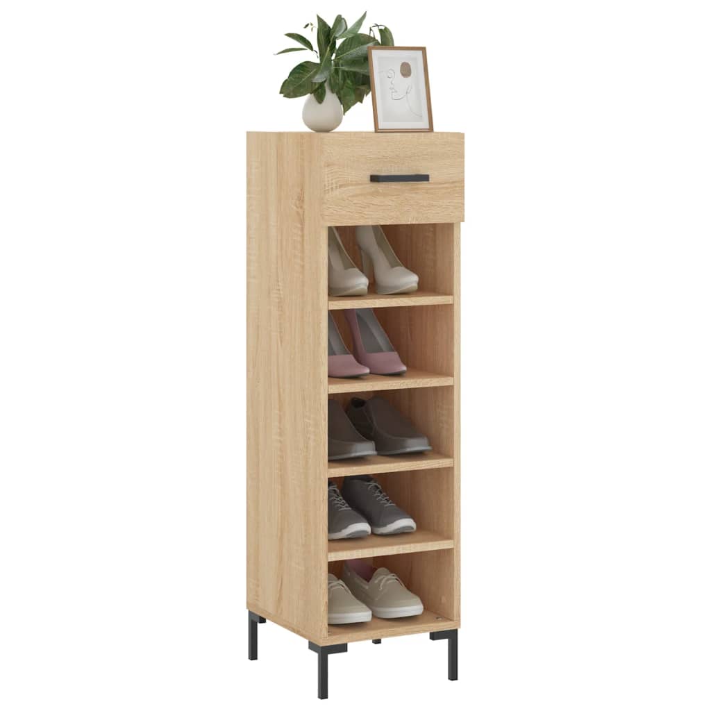 vidaXL Armoire à chaussures chêne sonoma 30x35x105cm bois d'ingénierie