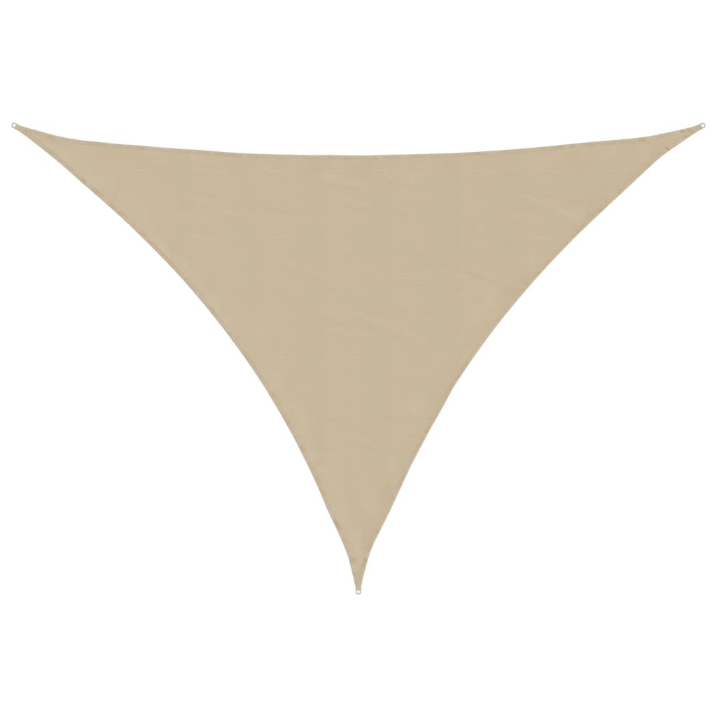 vidaXL Voile de parasol tissu oxford triangulaire 3,5x3,5x4,9 m beige