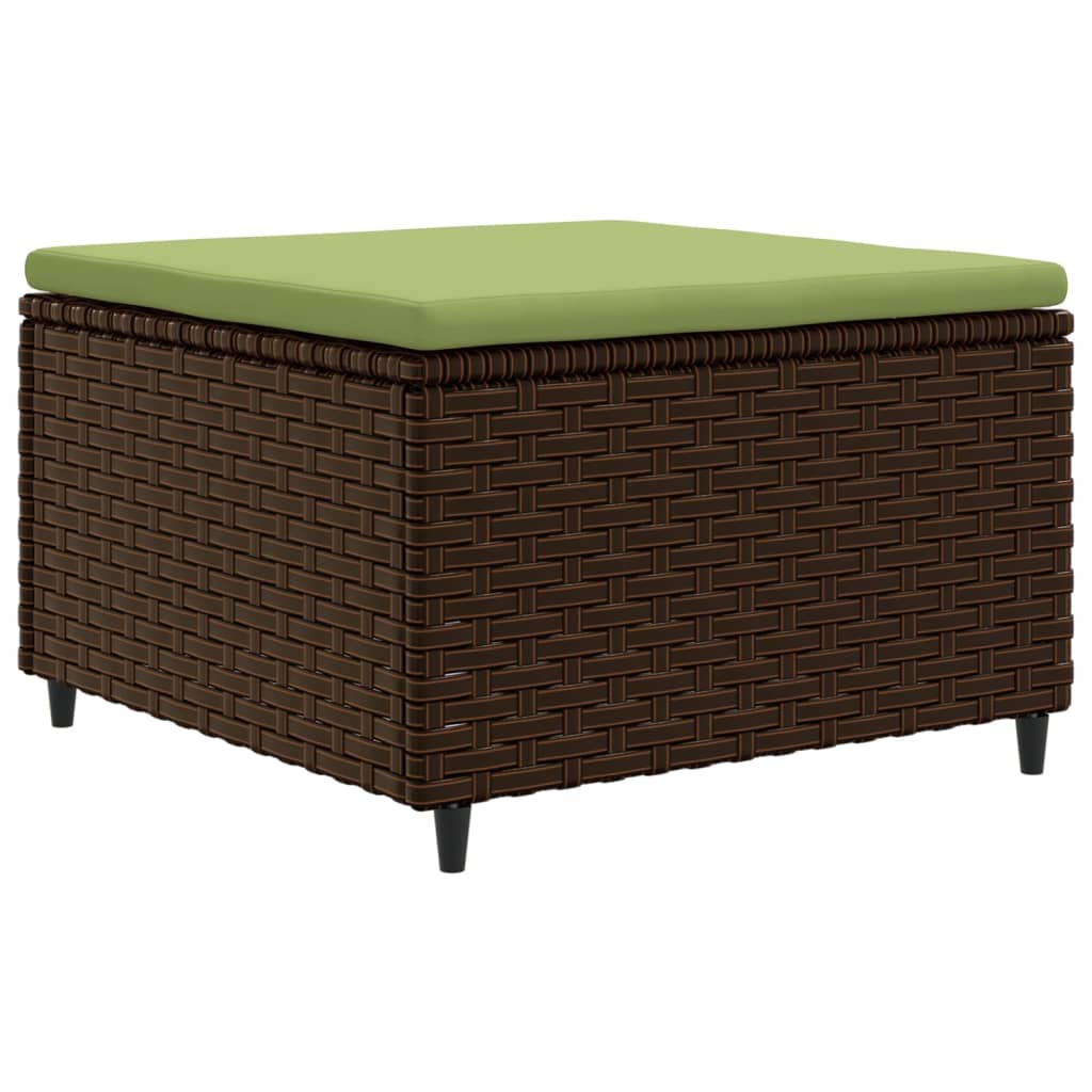 vidaXL Salon de jardin avec coussins 7 pcs marron résine tressée