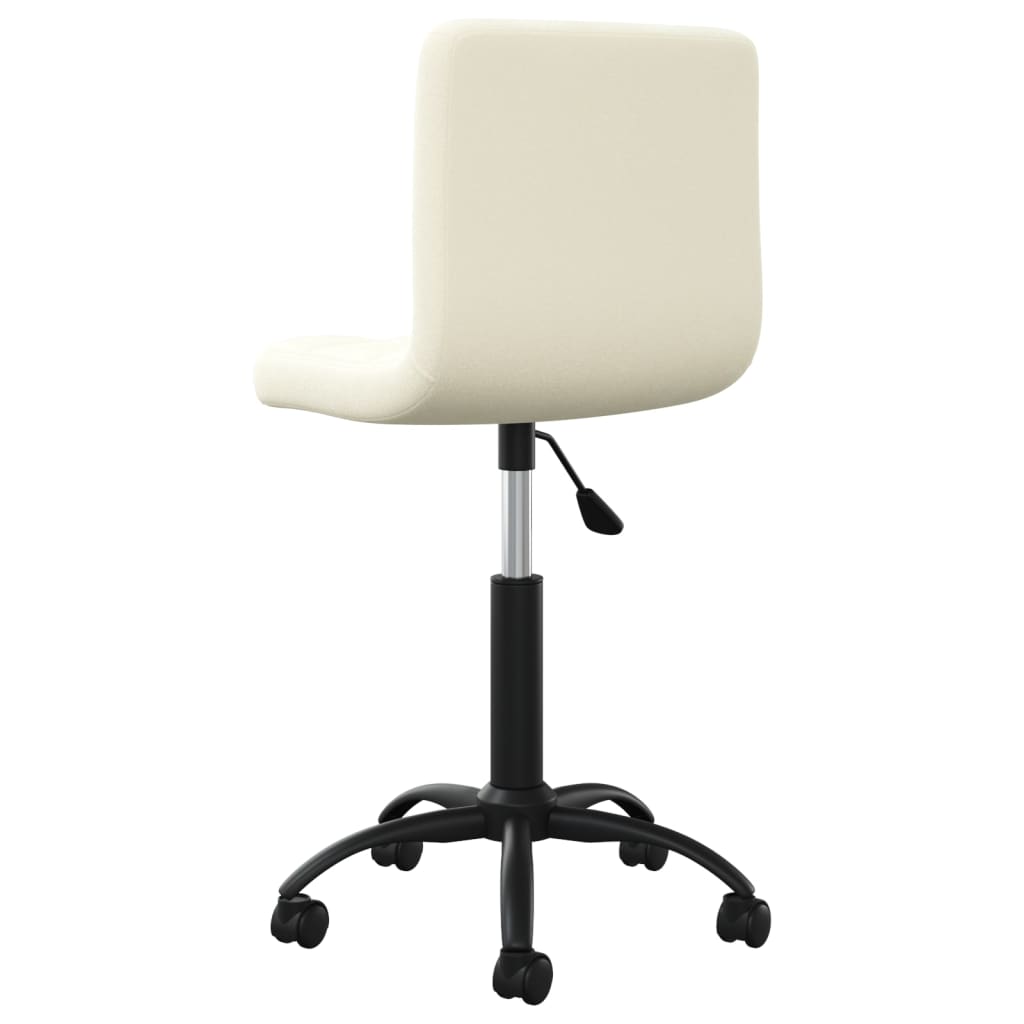 vidaXL Chaise pivotante de bureau Crème Velours